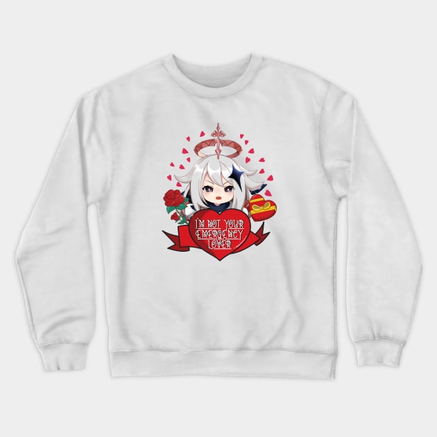 Paimon Genshin Impact Emergency Lover Valentine Day Crewneck Sweatshirt by Anime Access